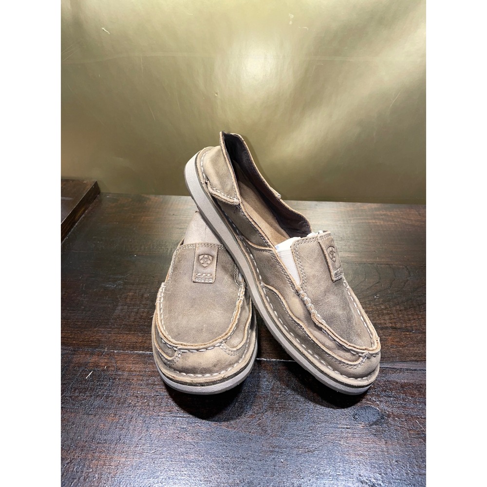 Ariat Women's Cruiser Slip-On Loafers Casual Shoes Distressed Brown‎ Leather 6.5